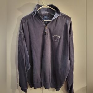 Tommy Bahama Relax Mens Large Blue 1/4 Zip Pullover